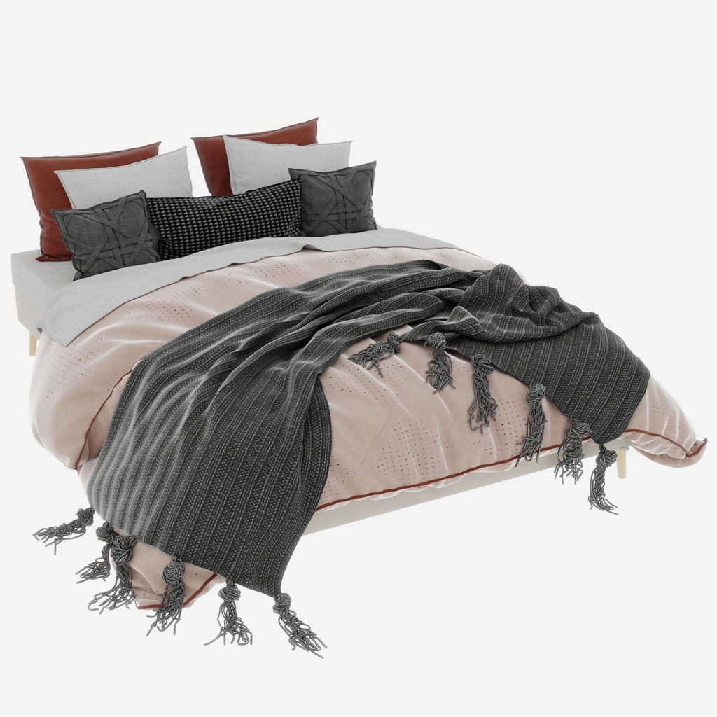 Letto matrimoniale 160 × 200 cm con testiera alta e spazio sottoletto, senza materasso, in velluto beige