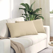 Cuscini da Divano 2 pcs Crema 80 x 40 cm Tessuto 42013703