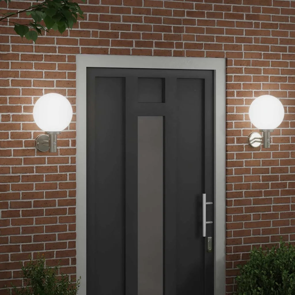 Lampada da Parete Esterna 2 pz Argento 28 x 25 x 38 cm CFW7040887