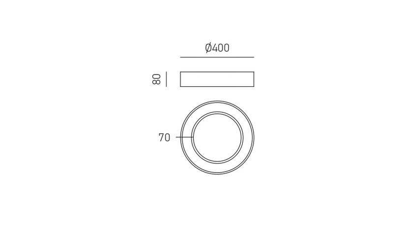 Lampada a soffitto FLOR P/P - 30W LED integrato 3000K, Dimmerabile a taglio di fase, Alluminio satinato bianco, Diffusore in metacrilato - Gealuce