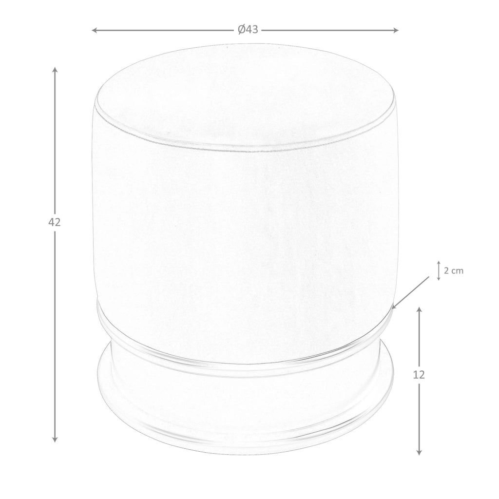 Pouf in similipelle grigio scuro