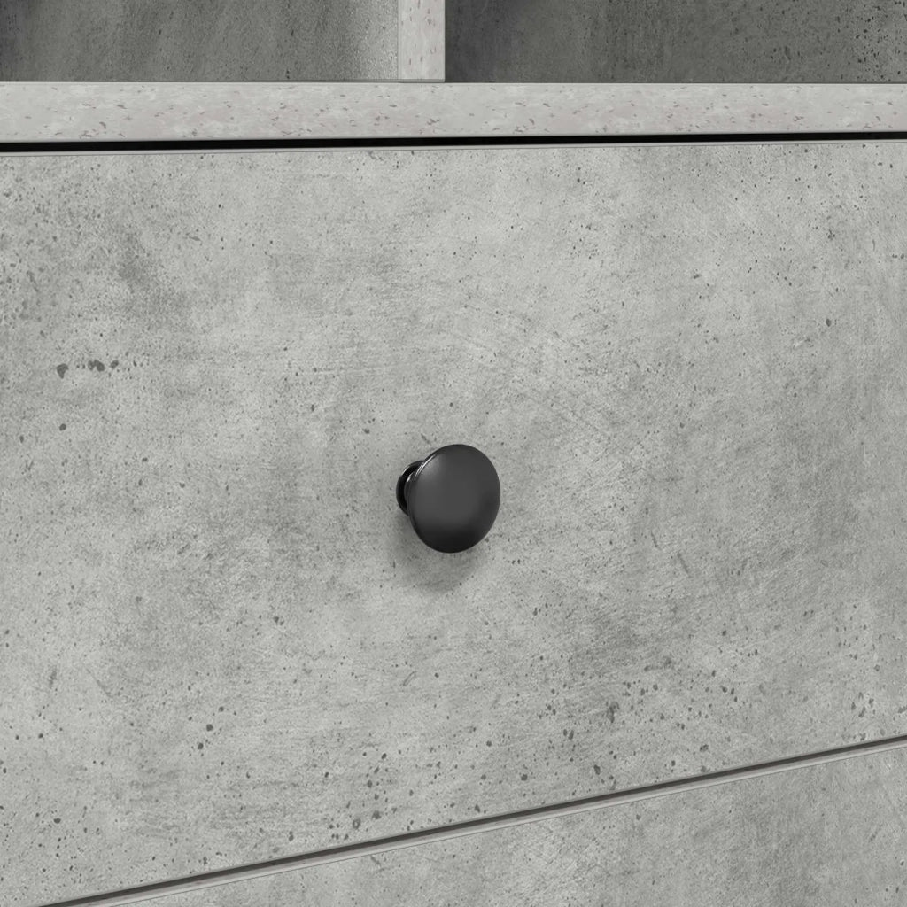 Credenza | Madia | Buffet da pranzo | Armadio da pranzo con cassetto Grigio cemento 45,5 x 34 x 127 cm