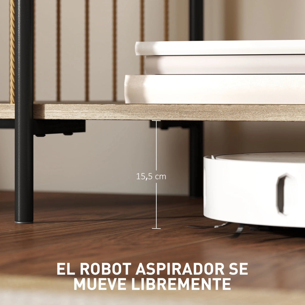 Mobile TV con ripiani aperti ¨C Minimal ¨C 124x43,5x41 cm colore naturale