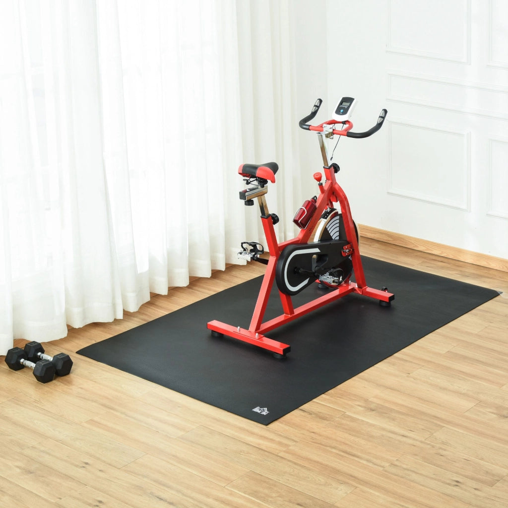 EasyComfort Tappeto Palestra Ammortizzante per Tapis Roulant e Cyclette, Tappetino Fitness in PVC Antiscivolo, 180x90cm, Nero