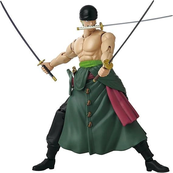 Anime Heroes, One Piece,Roronoa Zoro Three sword style,Action figure 20 cm,Bandai,Eta 4+