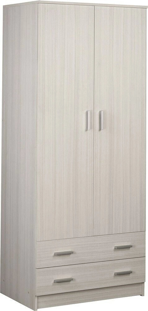 Armadio 2 ante 2 cassetti H182 L77 P52 Cm colore Eucalipto 456k Sarmog