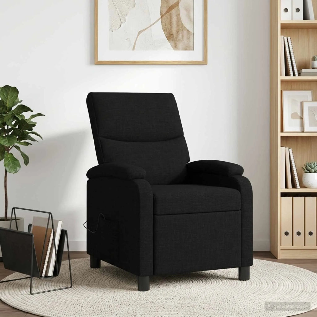 Poltrona Massaggiante Nero Tessuto 42035011