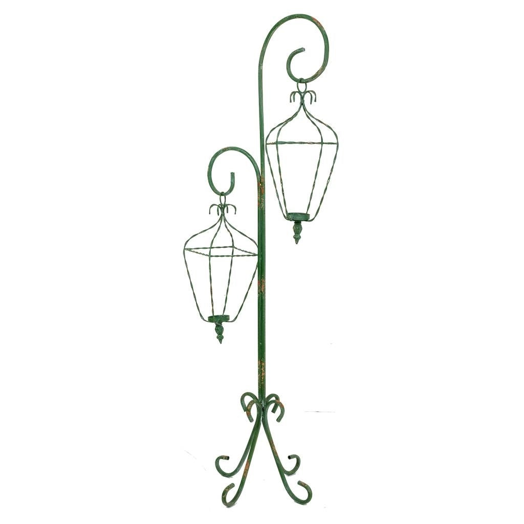 Lanterne con supporto in metallo 35x31x115h cm