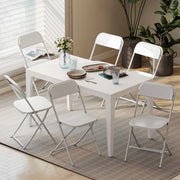 SEDIA Pieghevole Set da 6 pezzi 45x49x79,5 cm Plastica Bianca