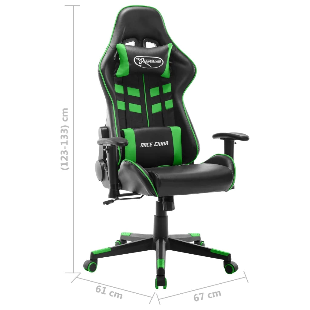 Sedia da Gaming | Sedia da e-sports Nera e Verde in Similpelle