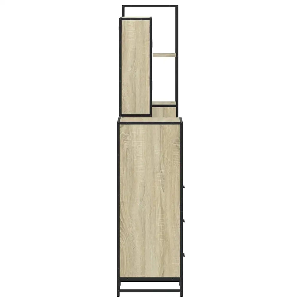 Set Mobili da Bagno 4 pz Rovere Sonoma in Legno Multistrato 3301276