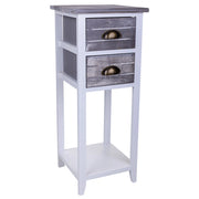 Comodino in legno bianco 30x30x73