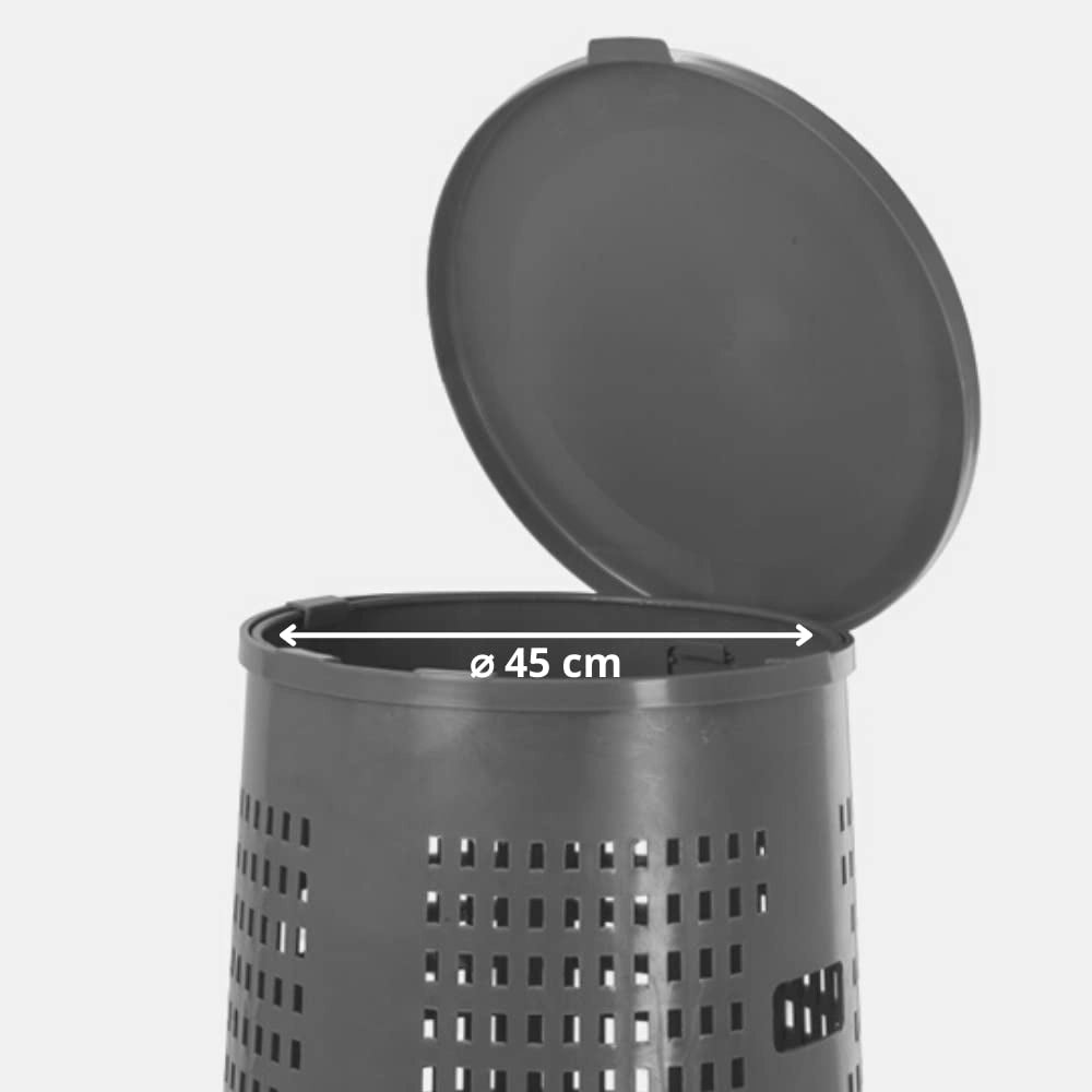 Trespolo spazzatura, bidoni porta rifiuti con coperchio e reggi sacco, 110 lt  Verde 