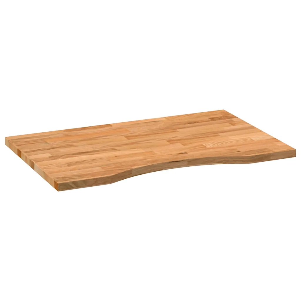 Dessus de bureau marron clair bois chêne massif rectangulaire