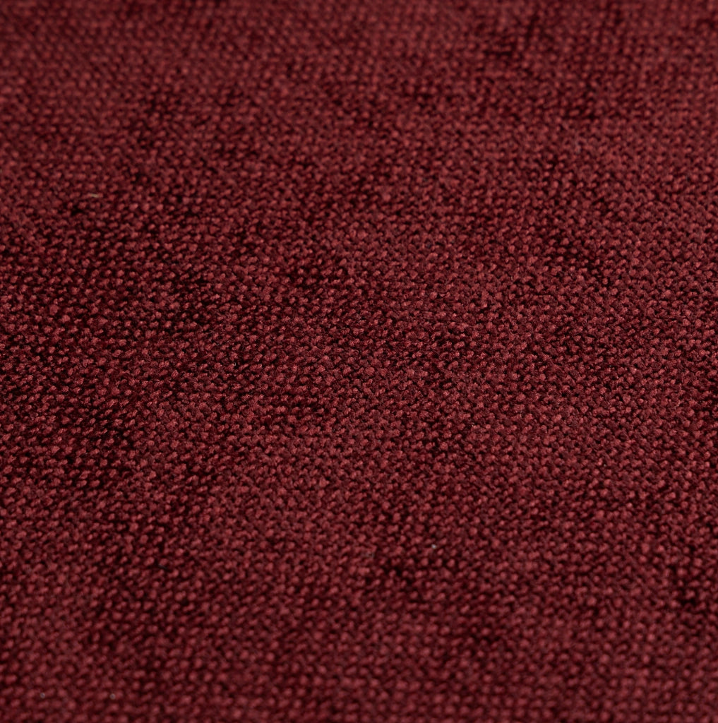 Set 2 sgabelli da bar girevoli regolabili in lino rosso vino con schienale effetto noce HOMVRA