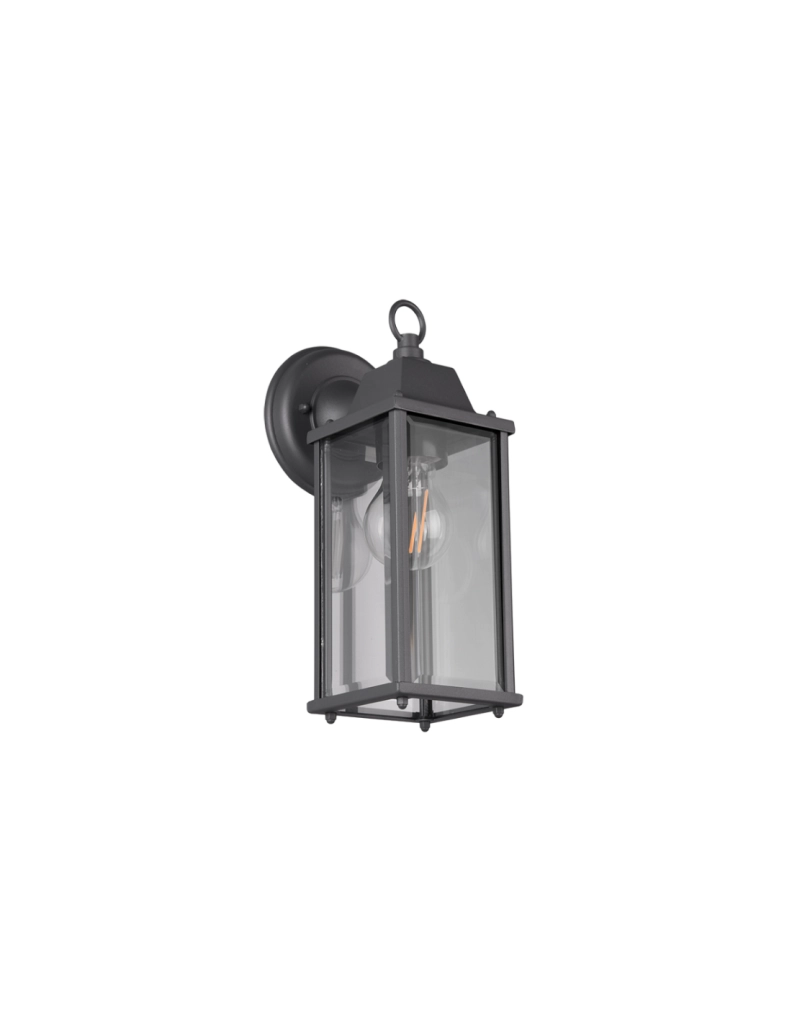 Applique Lanterna Antracite E27 per Esterno Olona Trio Lighting