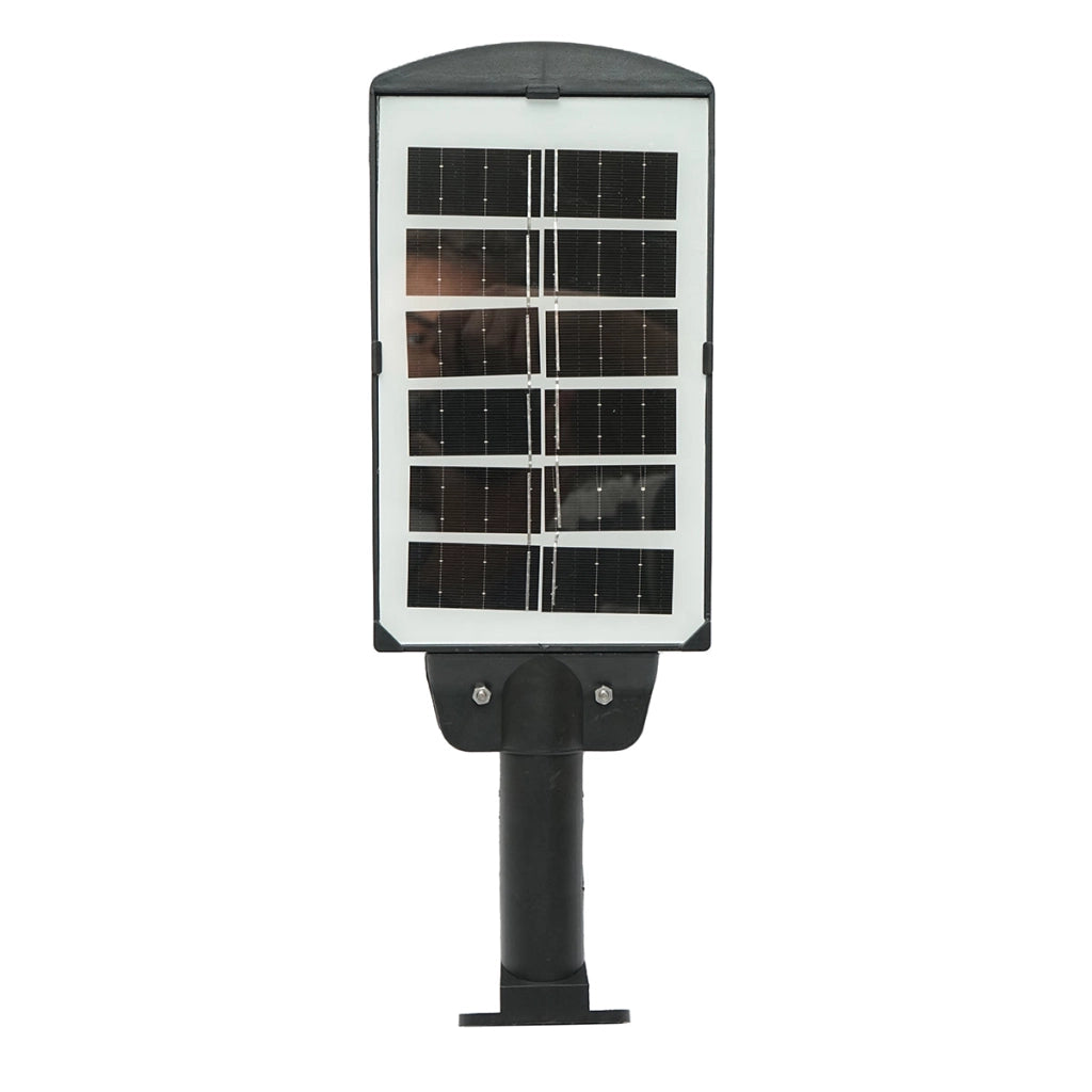 Lampada solare LED illuminazione stradale 6500K con pannello solare 3W, batteria 18000mAh, montaggio su palo IP67