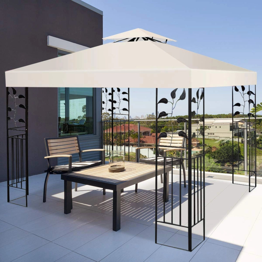 Tetto di Ricambio per Gazebo da Giardino Copertura di Ricambio Gazebo 3 x 3 m (Beige)
