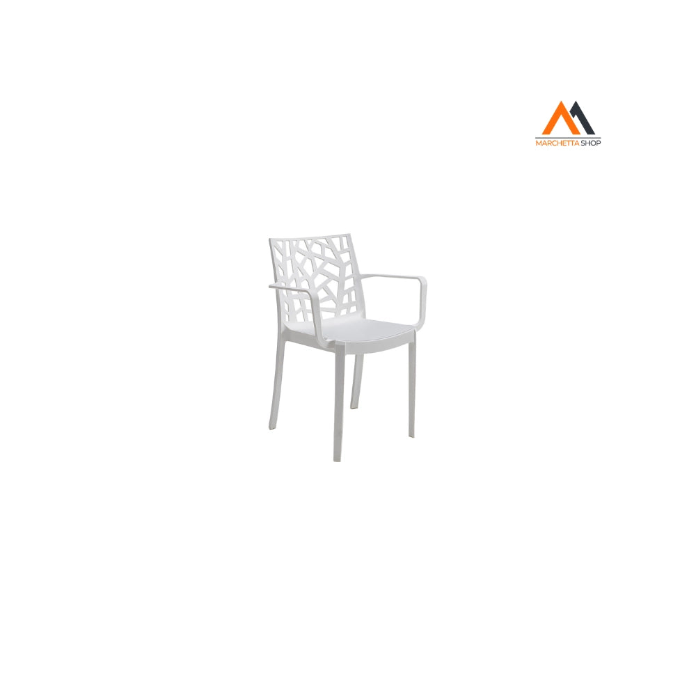 SEDIA IN POLIPROPILENE 'MATRIX ARMCHAIR' bianco