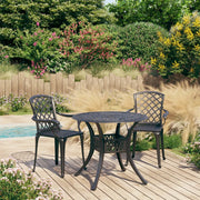 Set da Bistrot 3 pz in Alluminio Pressofuso Nero 3070584