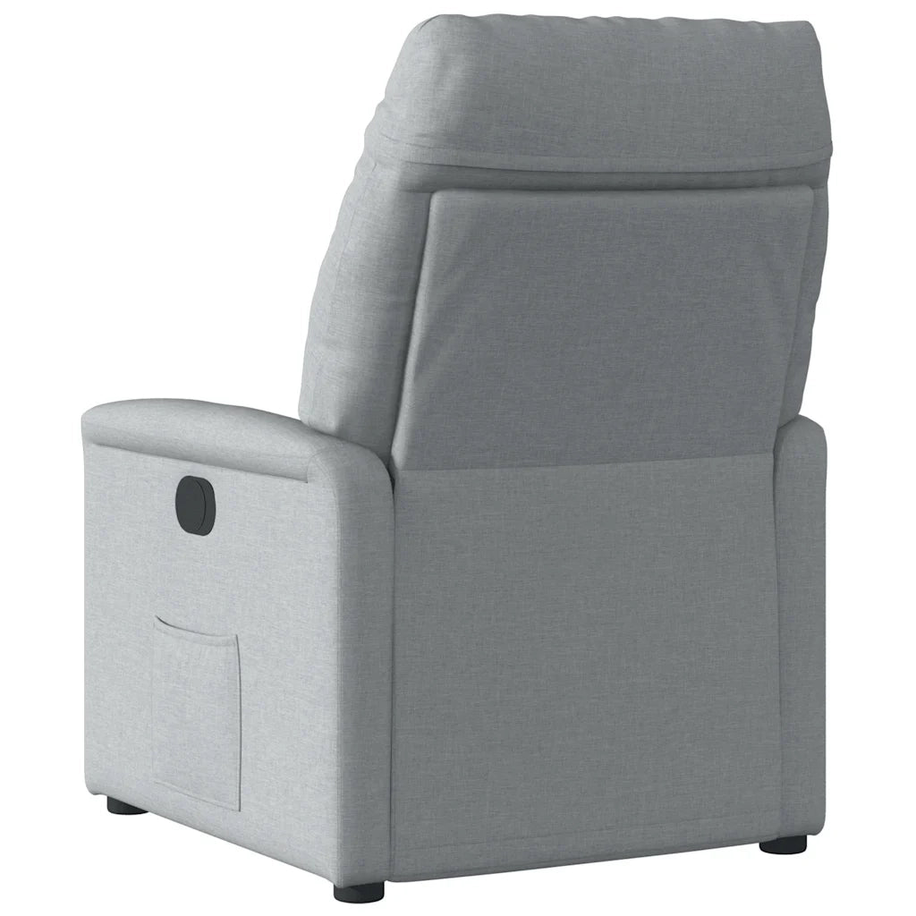 Poltrona Elettrica Reclinabile Grigio Chiaro in Tessuto 3303012