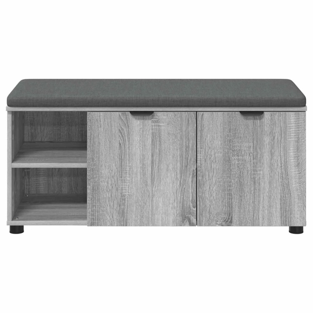 Panca per ingresso con cuscino Sonoma grigia 100 x 38 x 46 cm