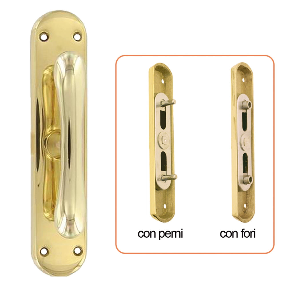 Cremonese 'goccia' con perni - 3,7x16,5 cm