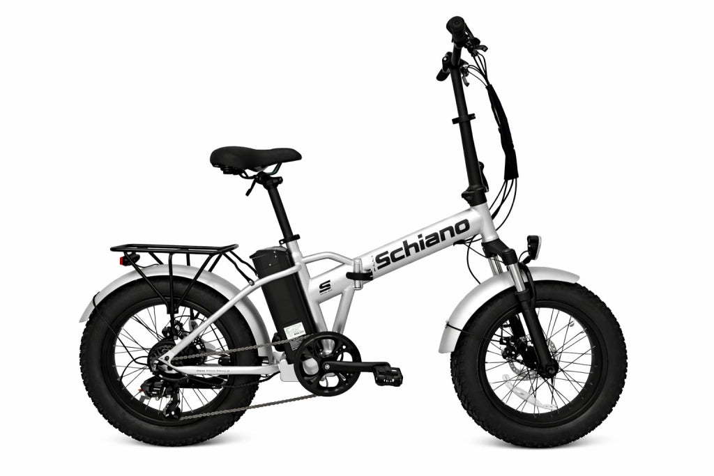 Fat Bike Pieghevole 20" Telaio Acciaio 250w 36v 10.4ah Silver