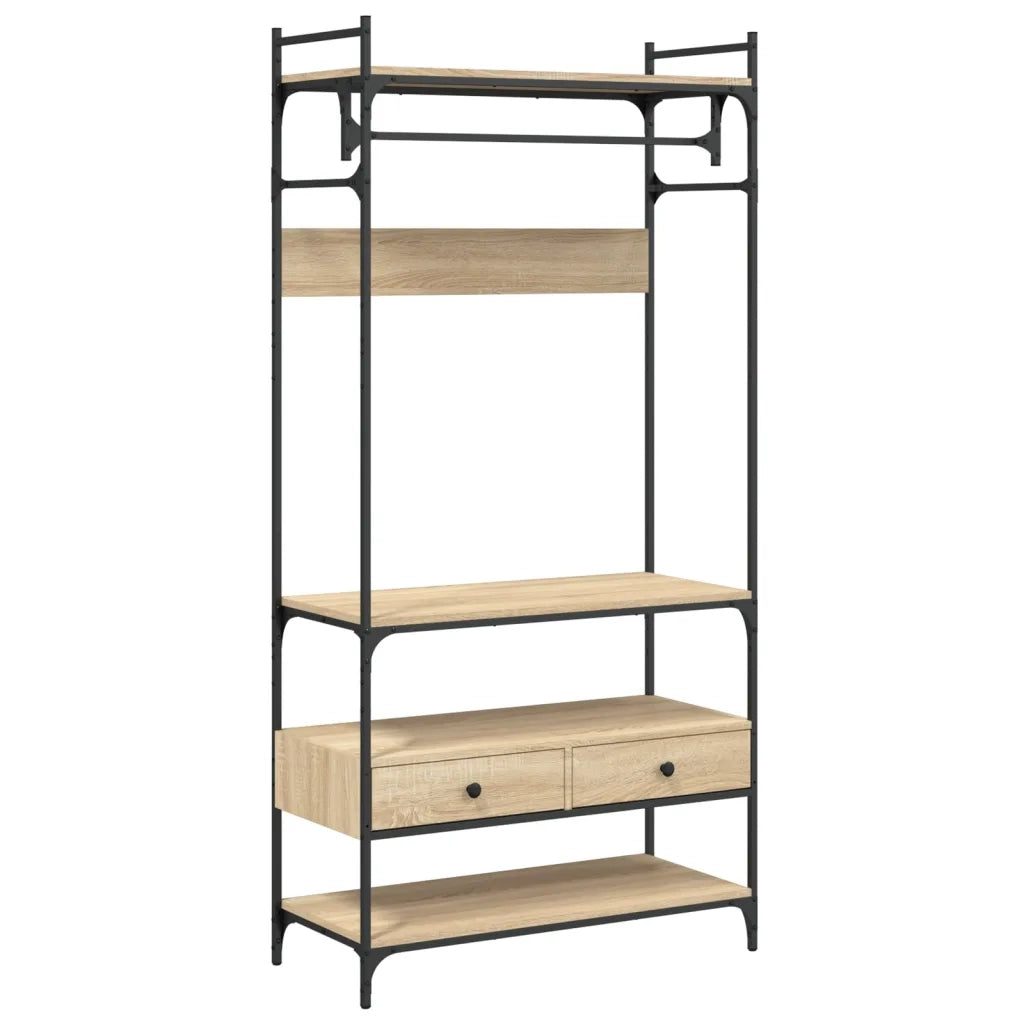 Armadio Cassetti Rovere Sonoma 89x39x184,5 cm Legno Multistrato 838954
