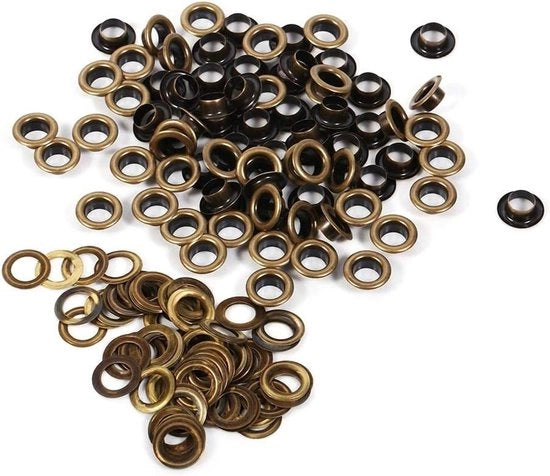 Set di 100 punti di passaggio per pelli in acciaio da 8 mm per artigianato DIY