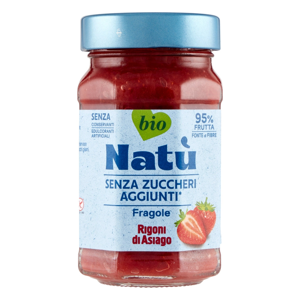 Rigoni di asiago natu bio fragole senza zuccheri aggiunti 3 pezzi 240 grammi