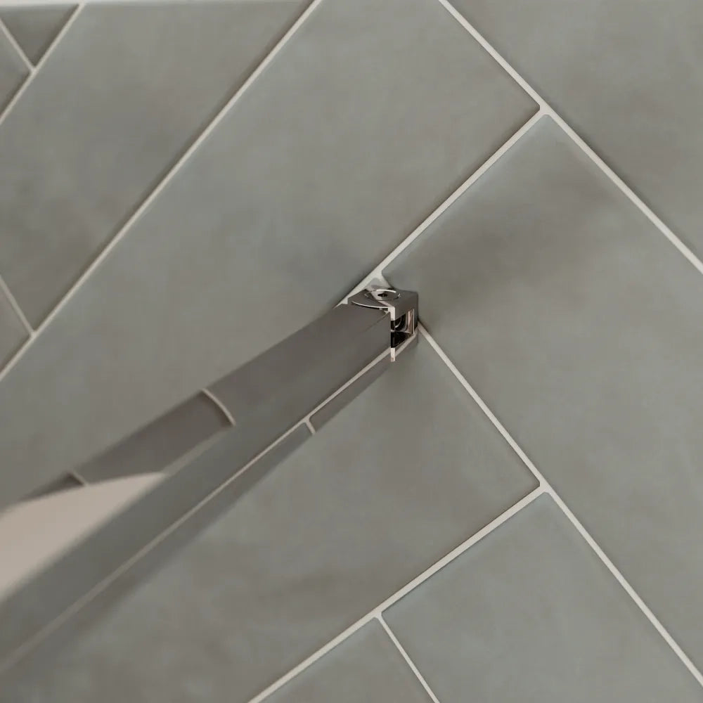 Doccia walk-in 60cm + anta 40cm vetro 8mm trasparente profili cromo | Keros