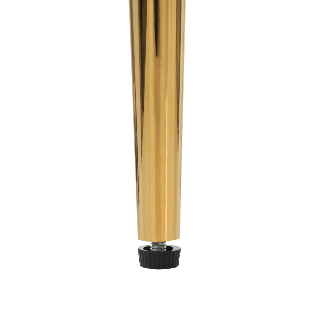 Set da 6 sedie da pranzo in velluto beige con gambe in metallo color oro