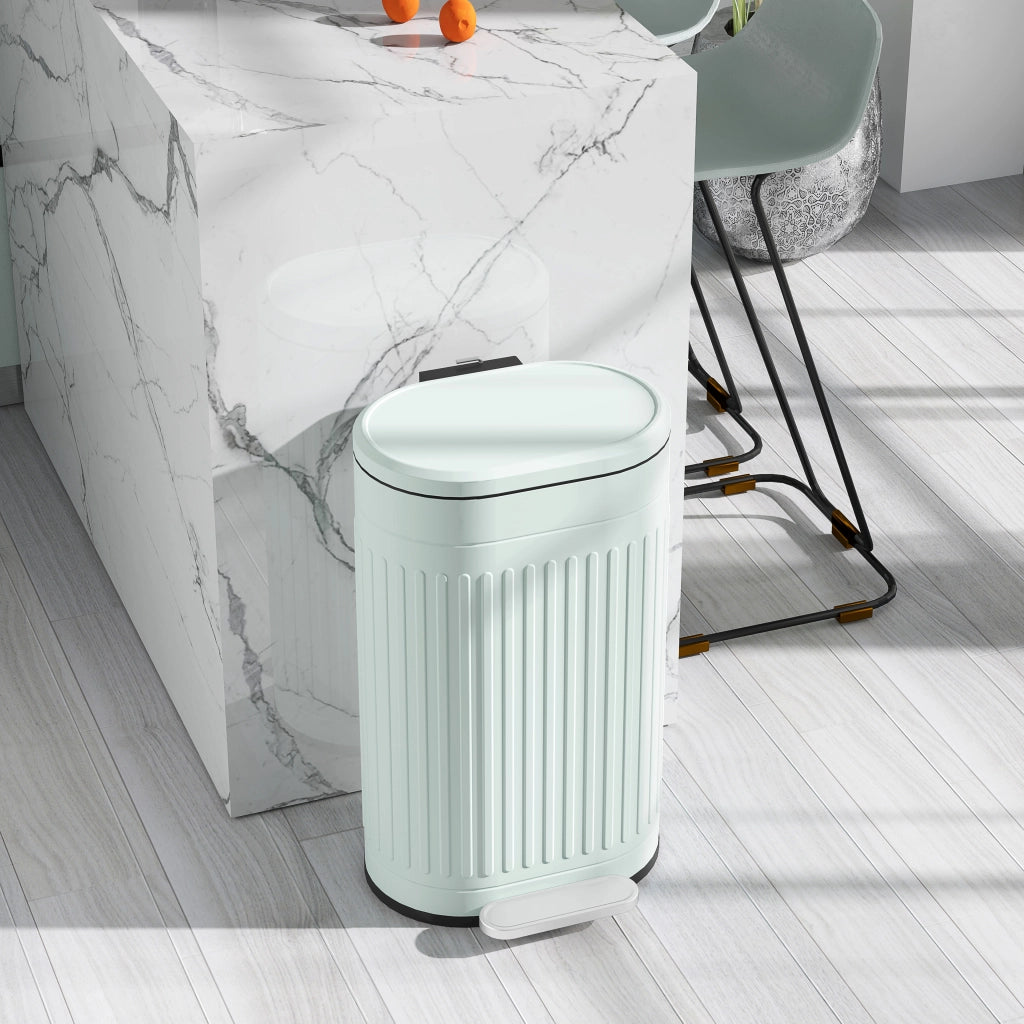 Pattumiera a Pedale 30L ¨C Xylo ¨C Verde con Coperchio Soft-Close e Secchio Interno Rimovibile 36,5x31,2x60,8cm