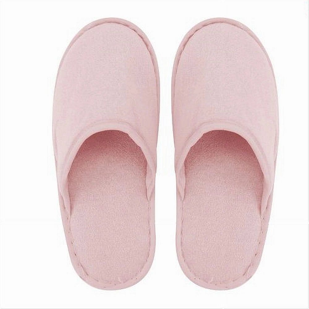 Trade Shop - Coppia Pantofole Ciabatte Bagno Chiuse In Tessuto Rosa Taglia 39-45 Stanza 79691 -