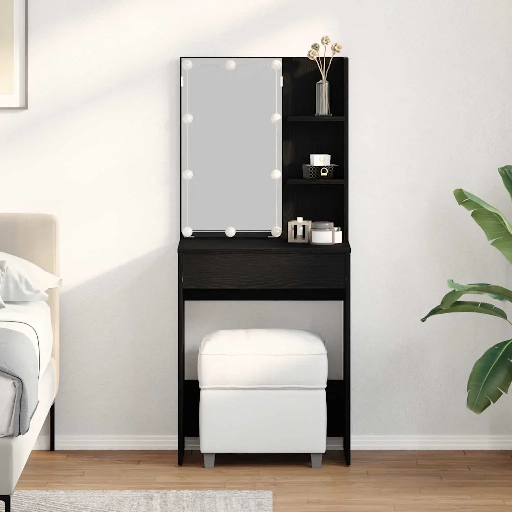 Tavolo da Trucco Rovere Nero 60 x 40 x 140 cm 862780