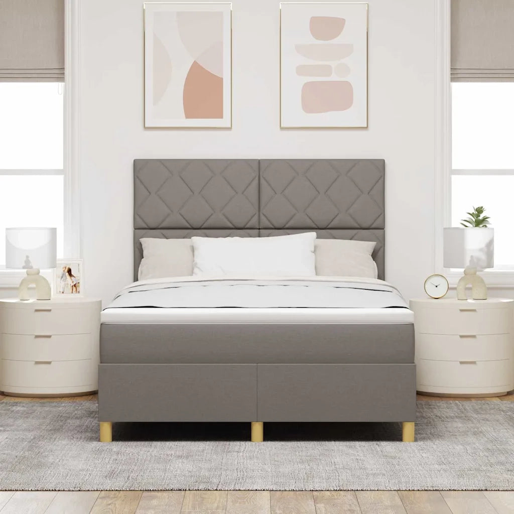 Letto a Sorgente LED con materasso Talpa 160 x 200 cm Tessuto