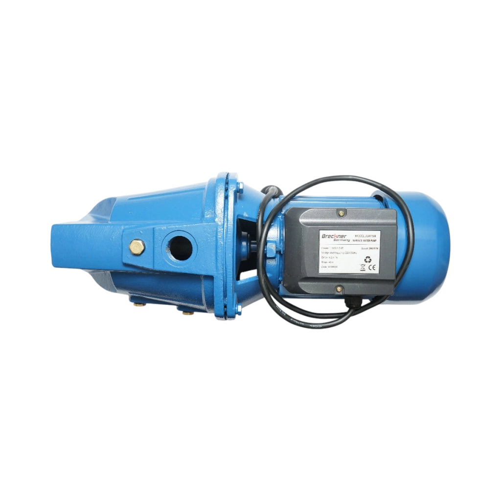 ELETTROPOMPA PERIFERICA, Pompa d'acqua di superficie autoadescante Autoclave Periferica 1.100 W, 220 V, portata 70 L/min, prevalenza 46 m, modello JSW15M Breckner Germany