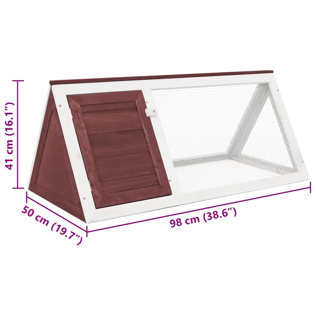 Conigliera in Legno Marrone 170853