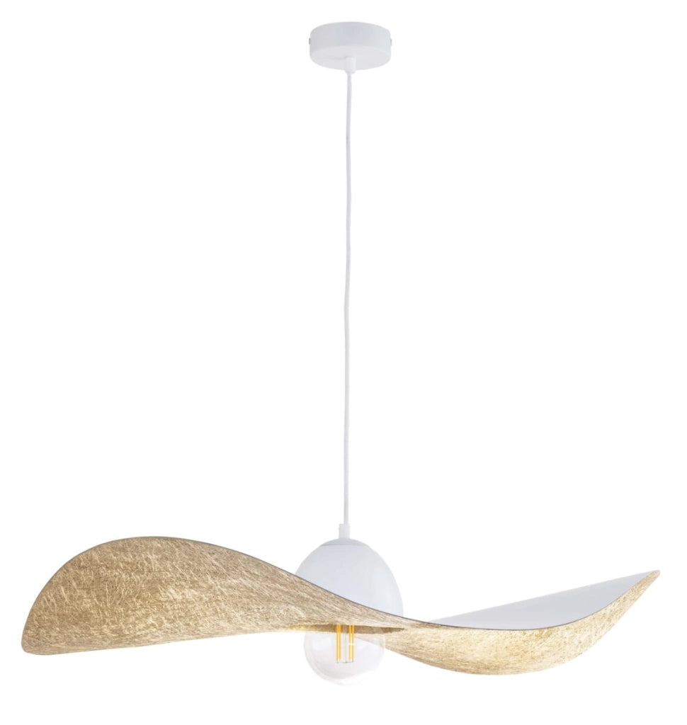 Lampada a sospensione Kapello bianco/oro Ø76 E27 Sigma