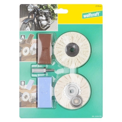 Wolfcraft Set per lucidatura professionale da 6 pezzi - 2179000