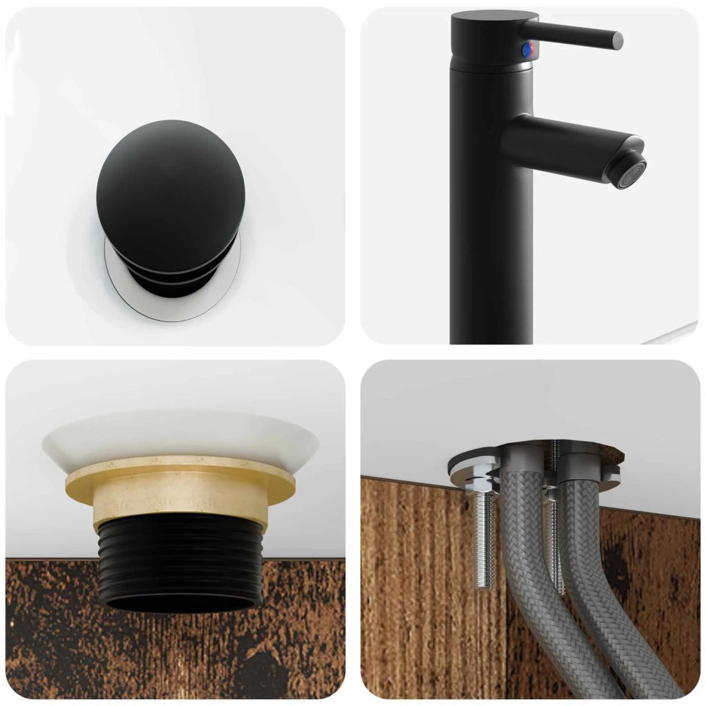 Set di Armadi da Bagno 4 pz Legno antico Legno ingegnerizzato 3406309