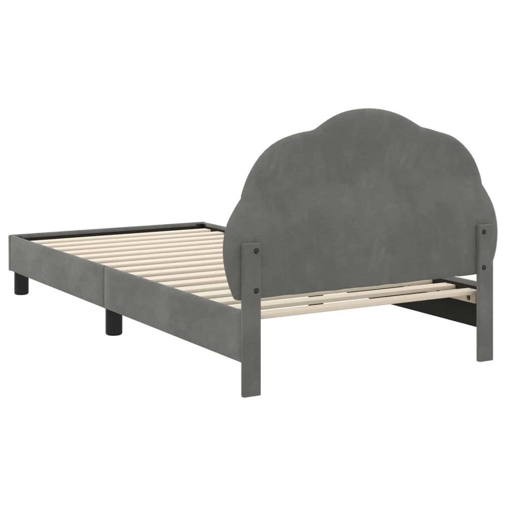 Struttura letto Bambini | Letto Infantile | Lettino con testata Grigio Scuro 90 x 200 cm