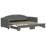 Divano letto | Sof¨¤ letto | Letto singolo Estraibile Grigio Scuro 90x190cm Tessuto