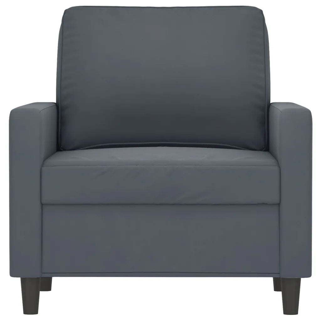 Poltrona Grigio Scuro 60 cm Velluto 359180