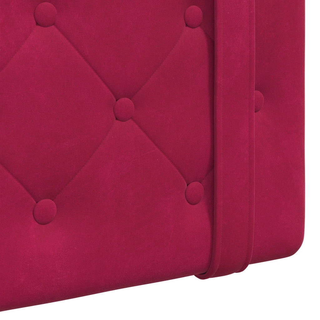 Testiera | Testata sospesa Con luce LED Rosso Vino Velluto