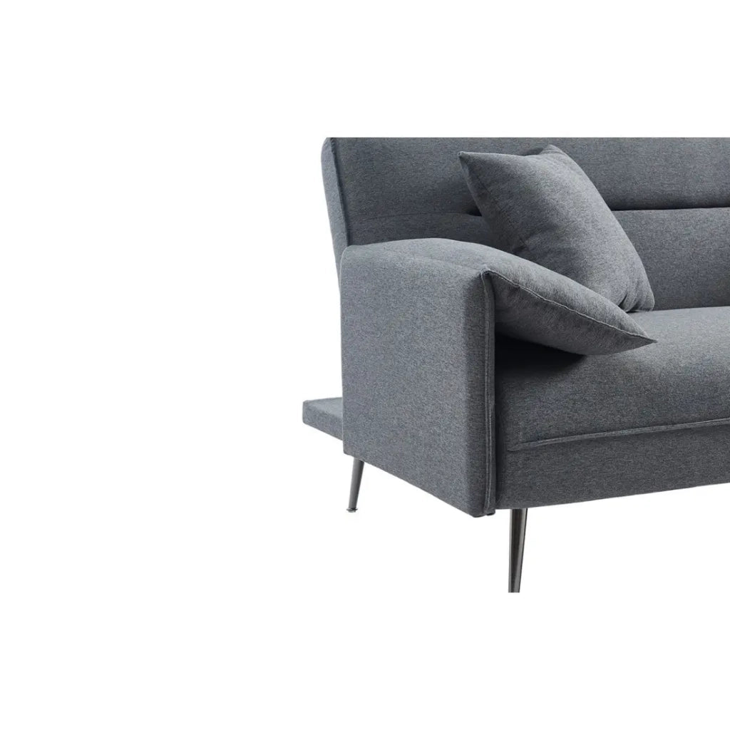 Divano 3 posti trasformabile SILAS – Grigio – Stile scandinavo e letto integrato