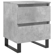 Comodino | Armadio da Notte | Mobiletto da notte Grigio Cemento 40x35x50 cm in Legno Multistrato