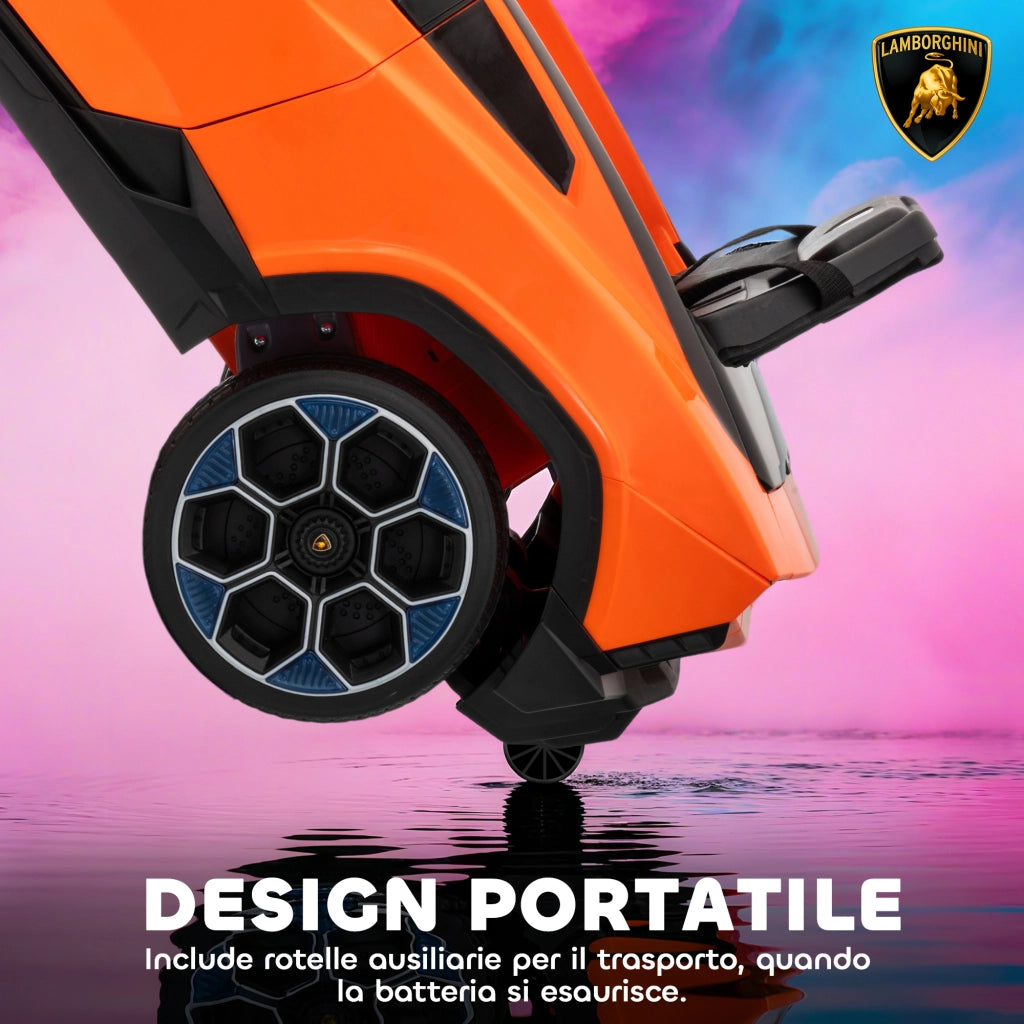 Macchina Elettrica Lamborghini ¨C Xylo ¨C Arancione con Telecomando 101.5x49x43 cm