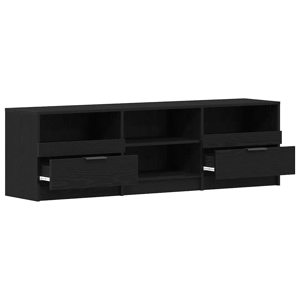 Mobile TV 150 x 33,5 x 45 cm Rovere Nero Legno ingegnerizzato